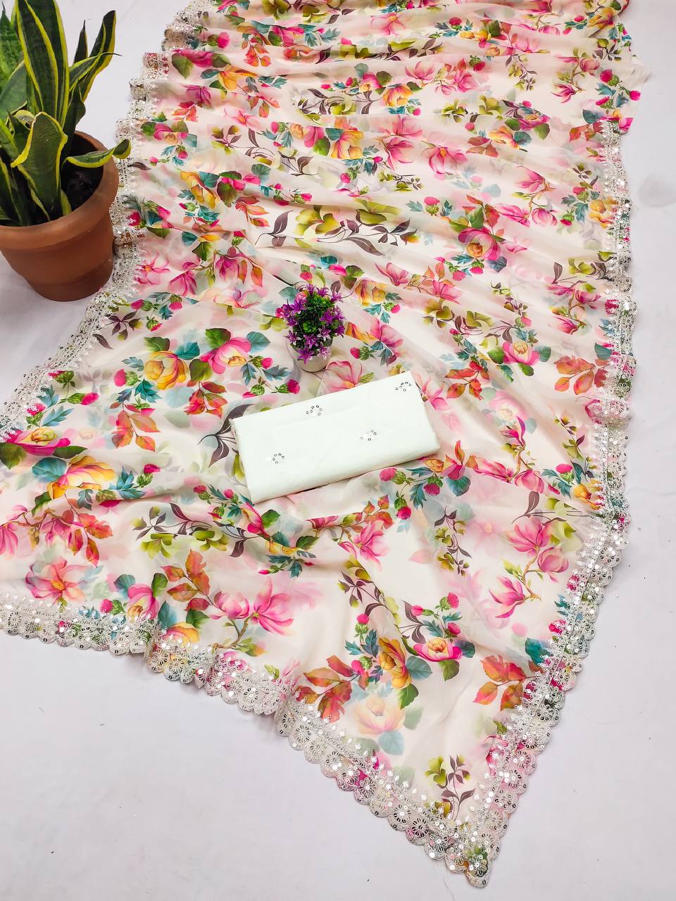 W.FLORAL 2 SAREE