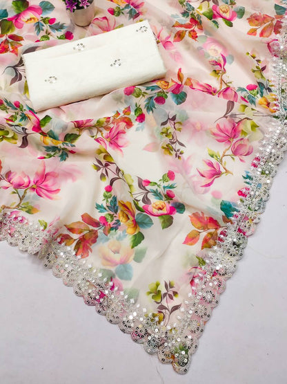 W.FLORAL 2 SAREE