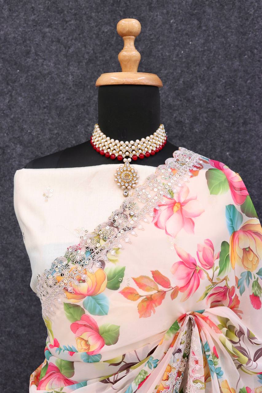 W.FLORAL 2 SAREE