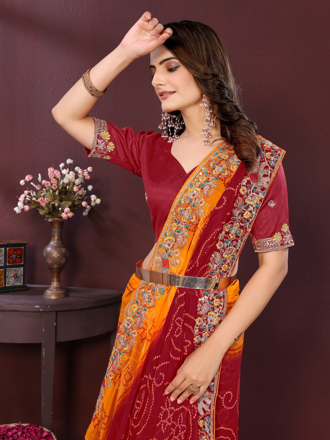 BELLERINA CHUNRI BANDHEJ PRINT SAREE VOL 1