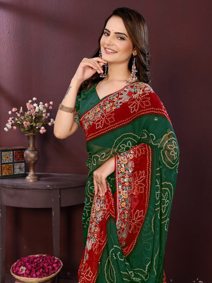 BELLERINA CHUNRI BANDHEJ PRINT SAREE VOL 1