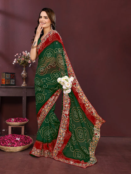 BELLERINA CHUNRI BANDHEJ PRINT SAREE VOL 1