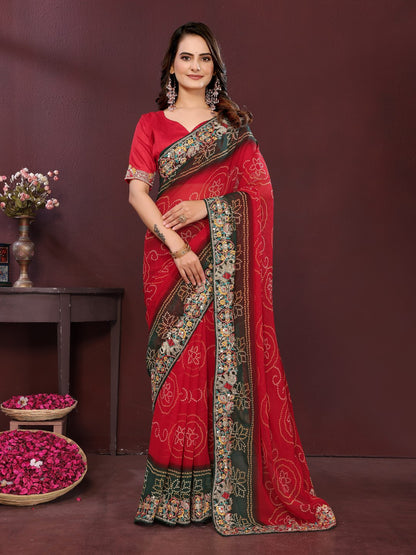 BELLERINA CHUNRI BANDHEJ PRINT SAREE VOL 1