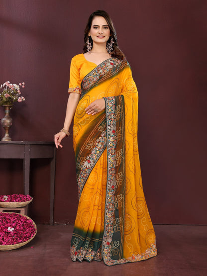 BELLERINA CHUNRI BANDHEJ PRINT SAREE VOL 1