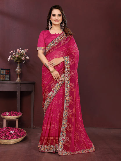 BELLERINA CHUNRI BANDHEJ PRINT SAREE VOL 1