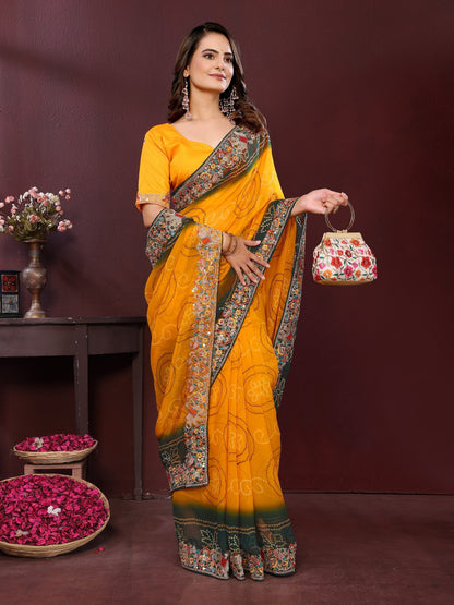 BELLERINA CHUNRI BANDHEJ PRINT SAREE VOL 1