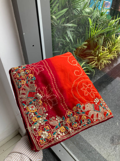 BELLERINA CHUNRI BANDHEJ PRINT SAREE VOL 1