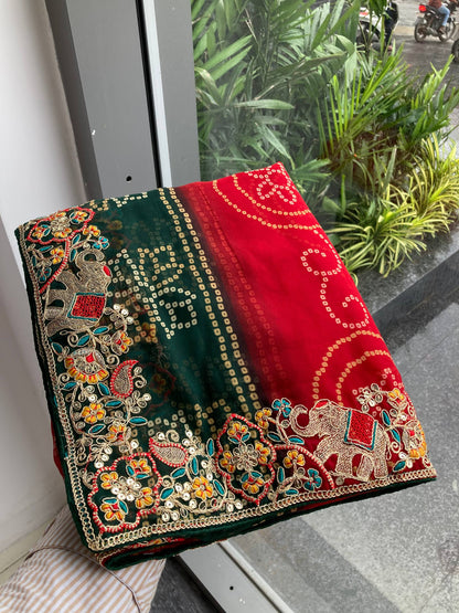 BELLERINA CHUNRI BANDHEJ PRINT SAREE VOL 1