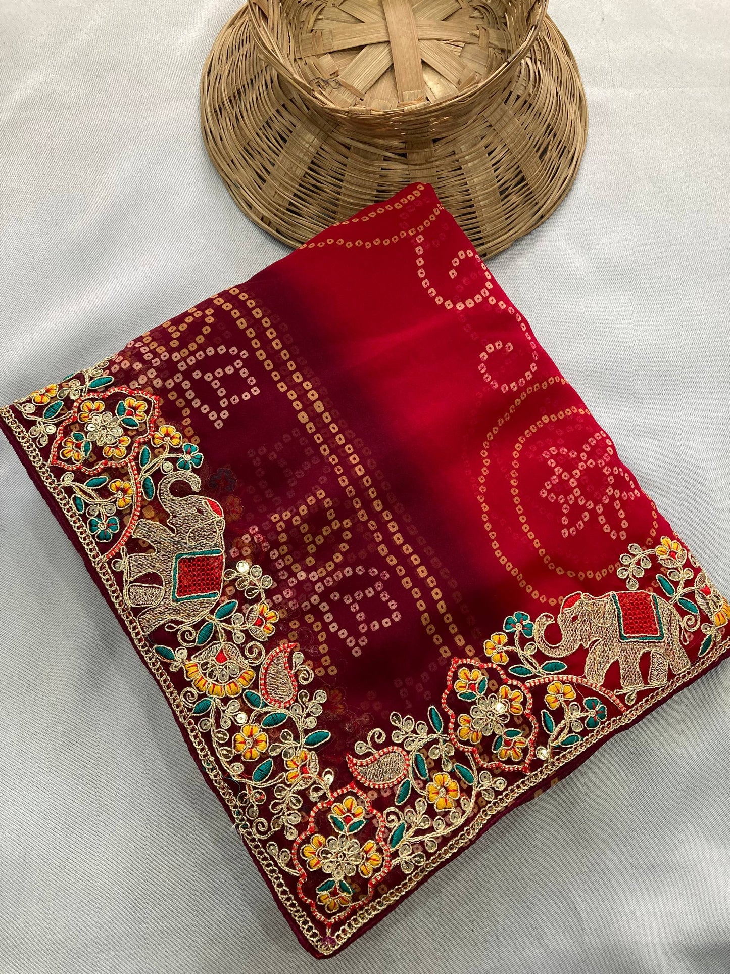 BELLERINA CHUNRI BANDHEJ PRINT SAREE VOL 1
