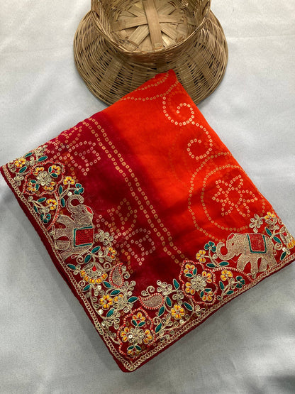 BELLERINA CHUNRI BANDHEJ PRINT SAREE VOL 1