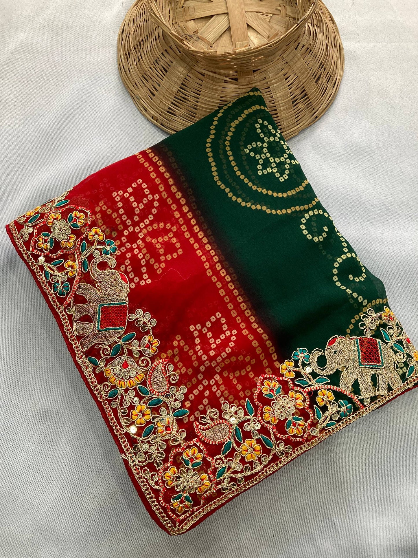 BELLERINA CHUNRI BANDHEJ PRINT SAREE VOL 1