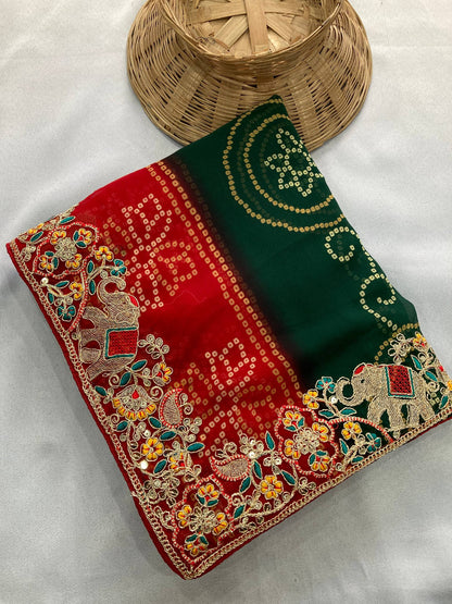 BELLERINA CHUNRI BANDHEJ PRINT SAREE VOL 1