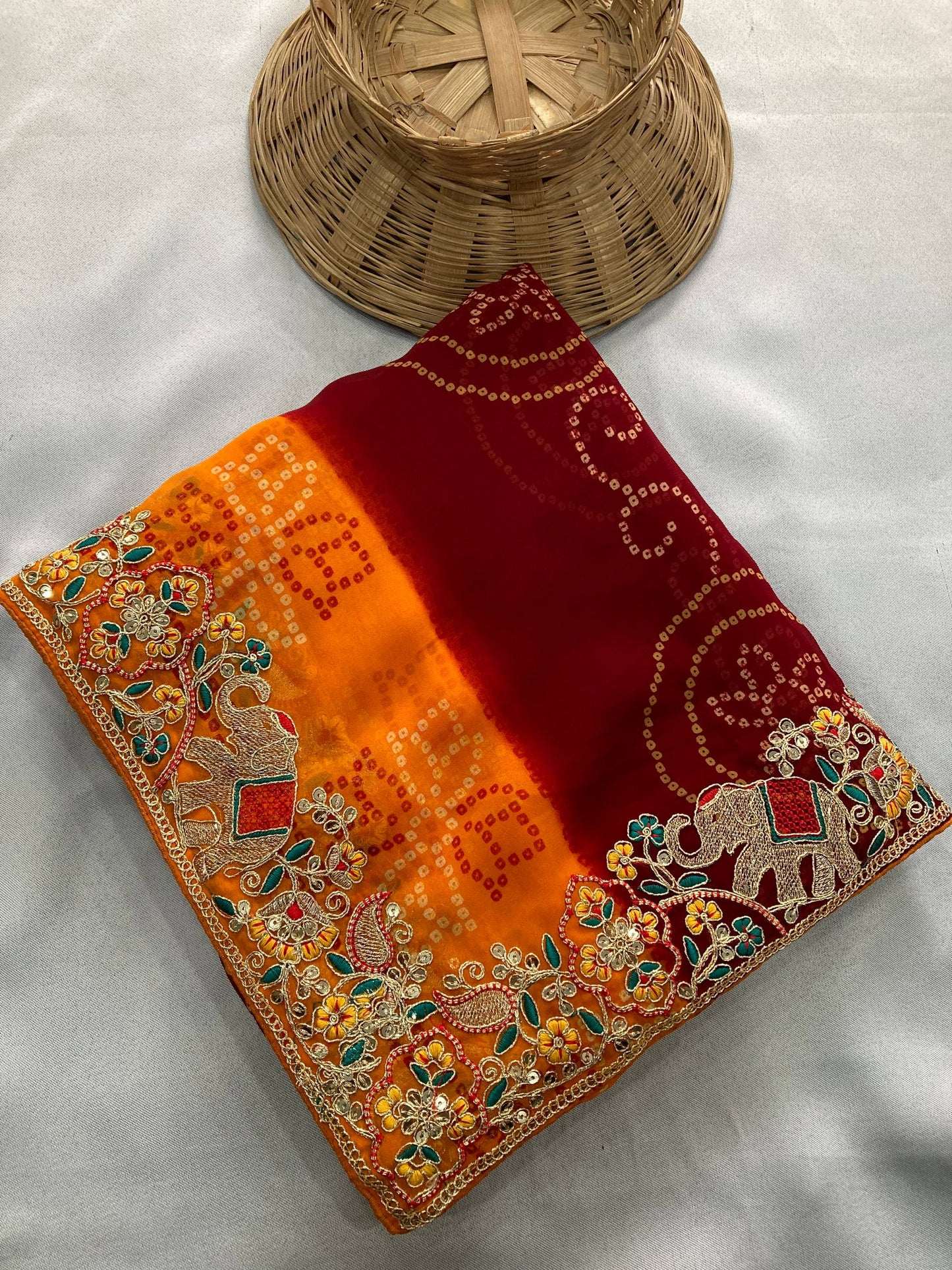 BELLERINA CHUNRI BANDHEJ PRINT SAREE VOL 1