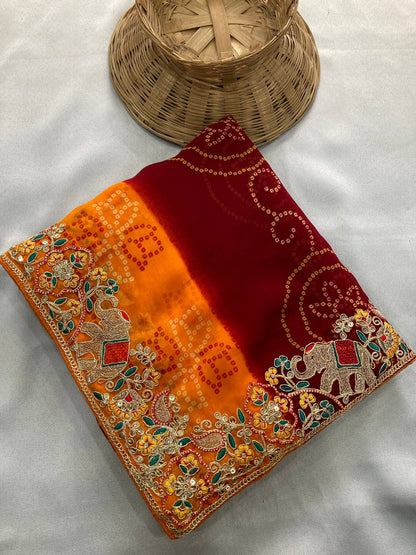 BELLERINA CHUNRI BANDHEJ PRINT SAREE VOL 1
