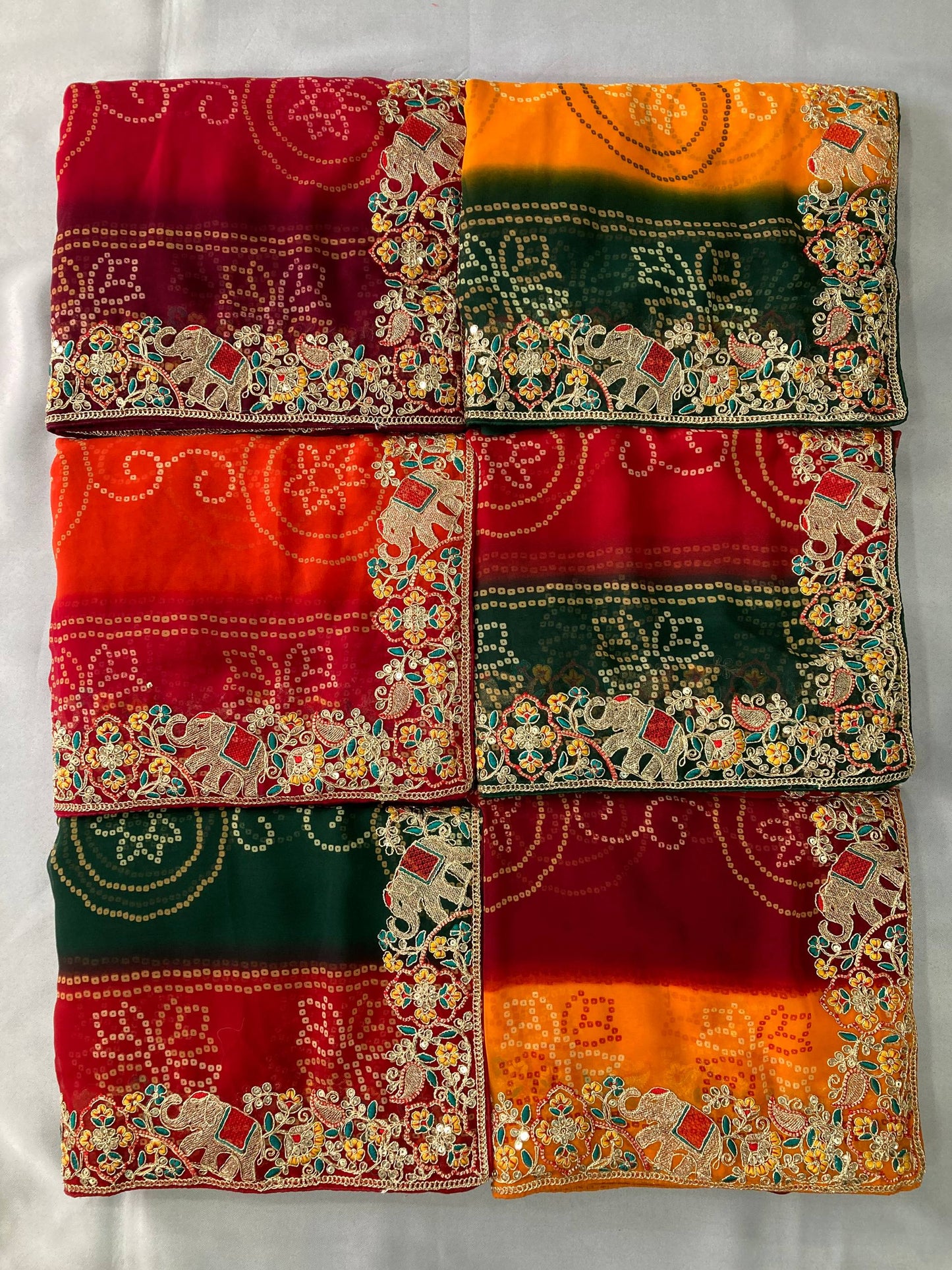 BELLERINA CHUNRI BANDHEJ PRINT SAREE VOL 1