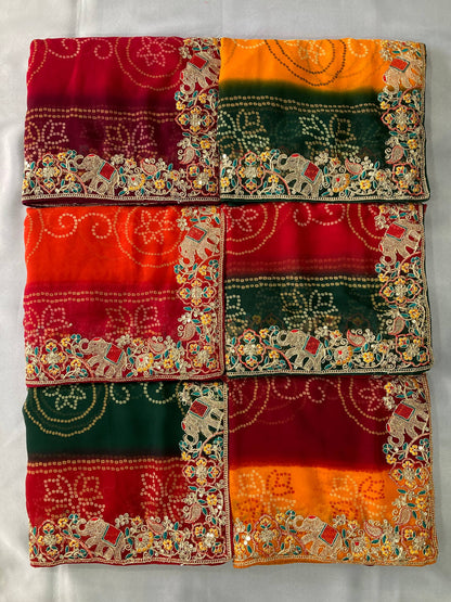 BELLERINA CHUNRI BANDHEJ PRINT SAREE VOL 1