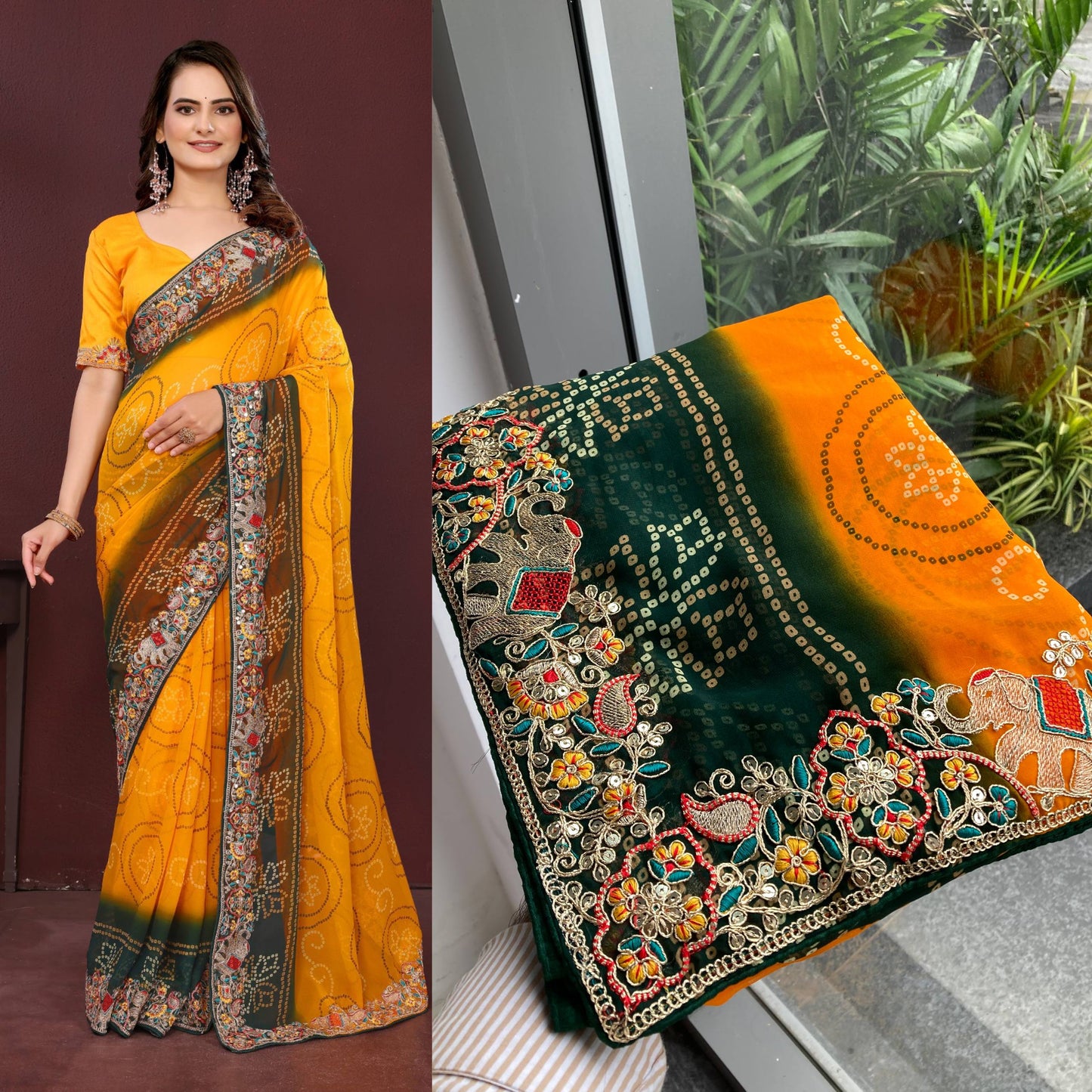 BELLERINA CHUNRI BANDHEJ PRINT SAREE VOL 1