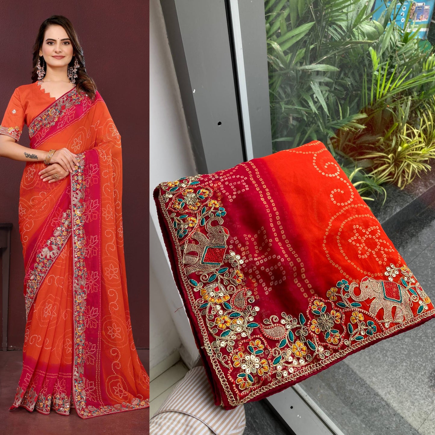 BELLERINA CHUNRI BANDHEJ PRINT SAREE VOL 1