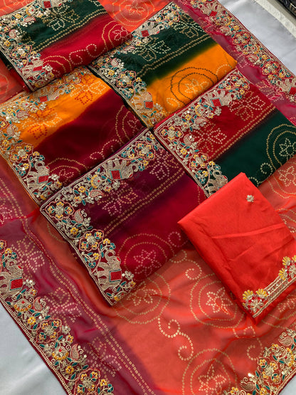 BELLERINA CHUNRI BANDHEJ PRINT SAREE VOL 1