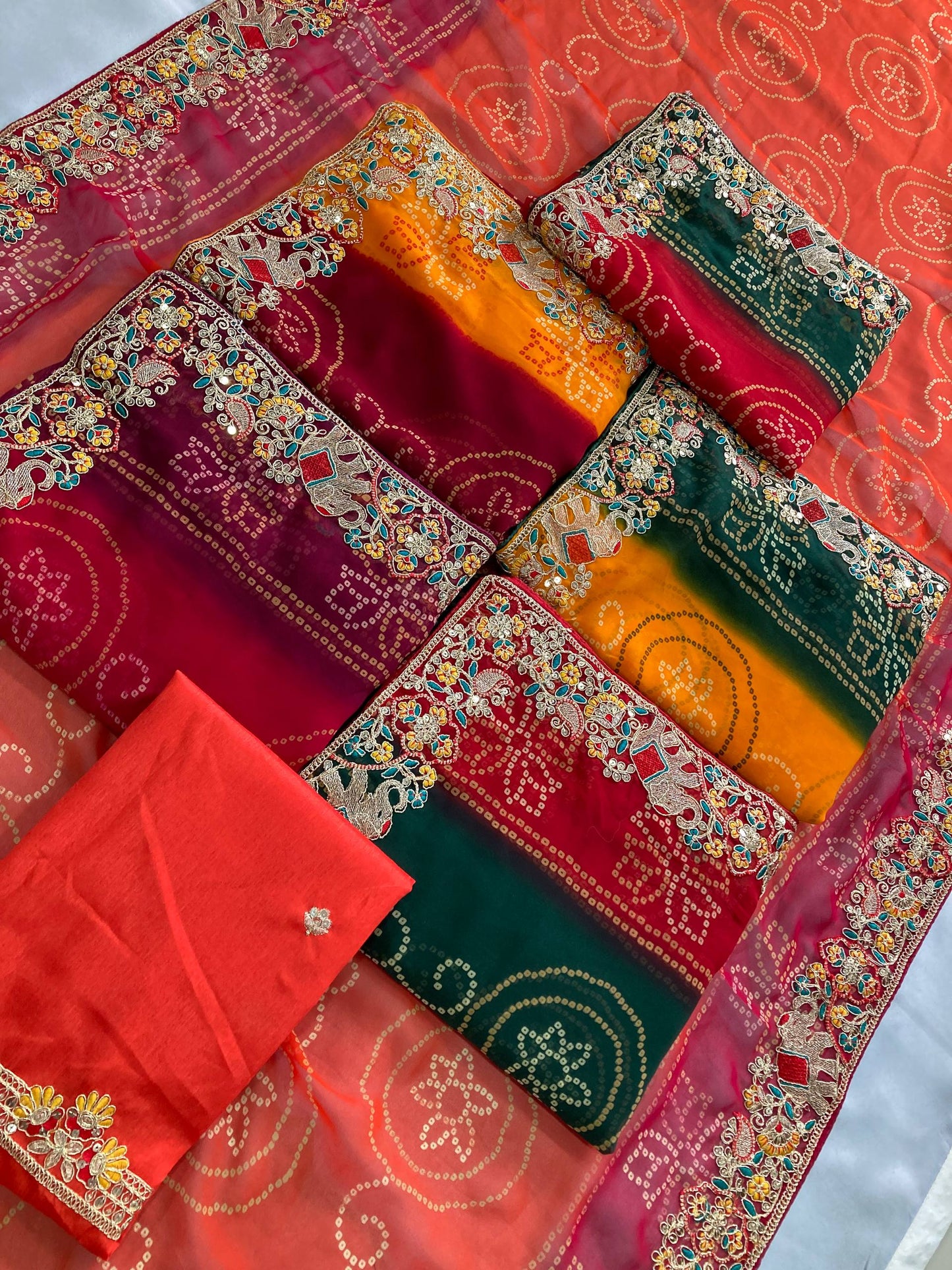 BELLERINA CHUNRI BANDHEJ PRINT SAREE VOL 1
