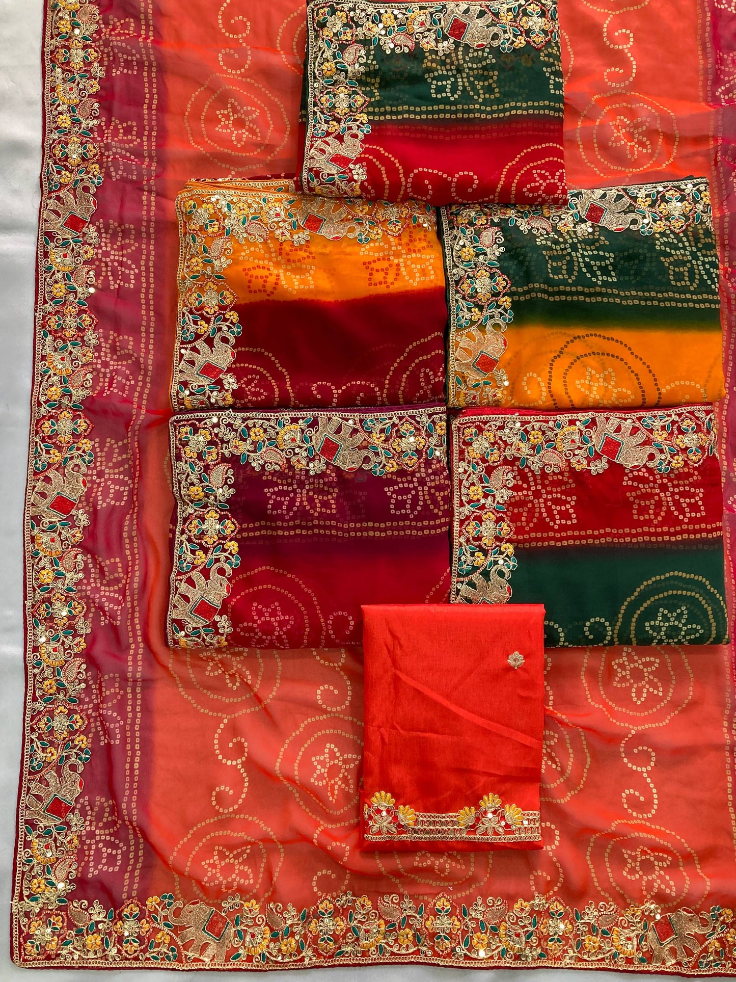 BELLERINA CHUNRI BANDHEJ PRINT SAREE VOL 1