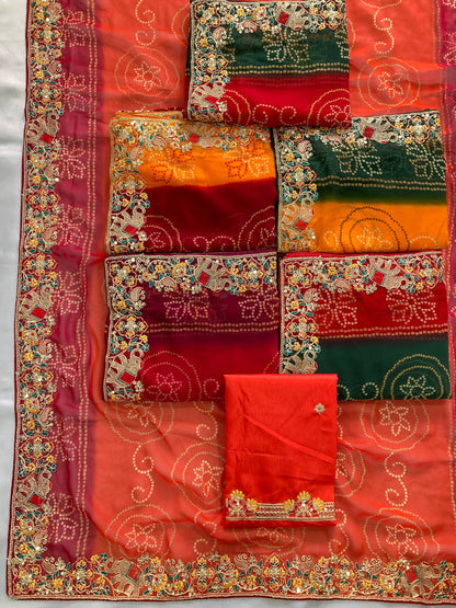 BELLERINA CHUNRI BANDHEJ PRINT SAREE VOL 1
