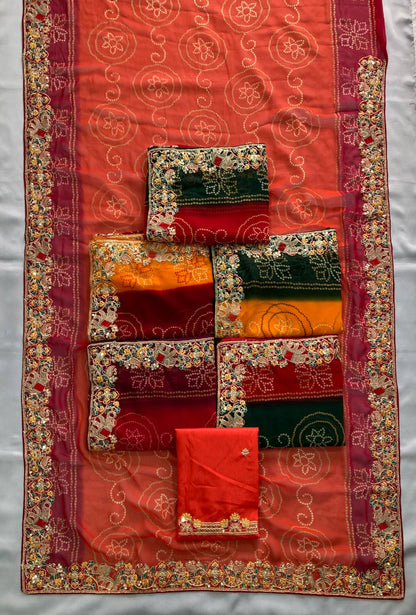 BELLERINA CHUNRI BANDHEJ PRINT SAREE VOL 1