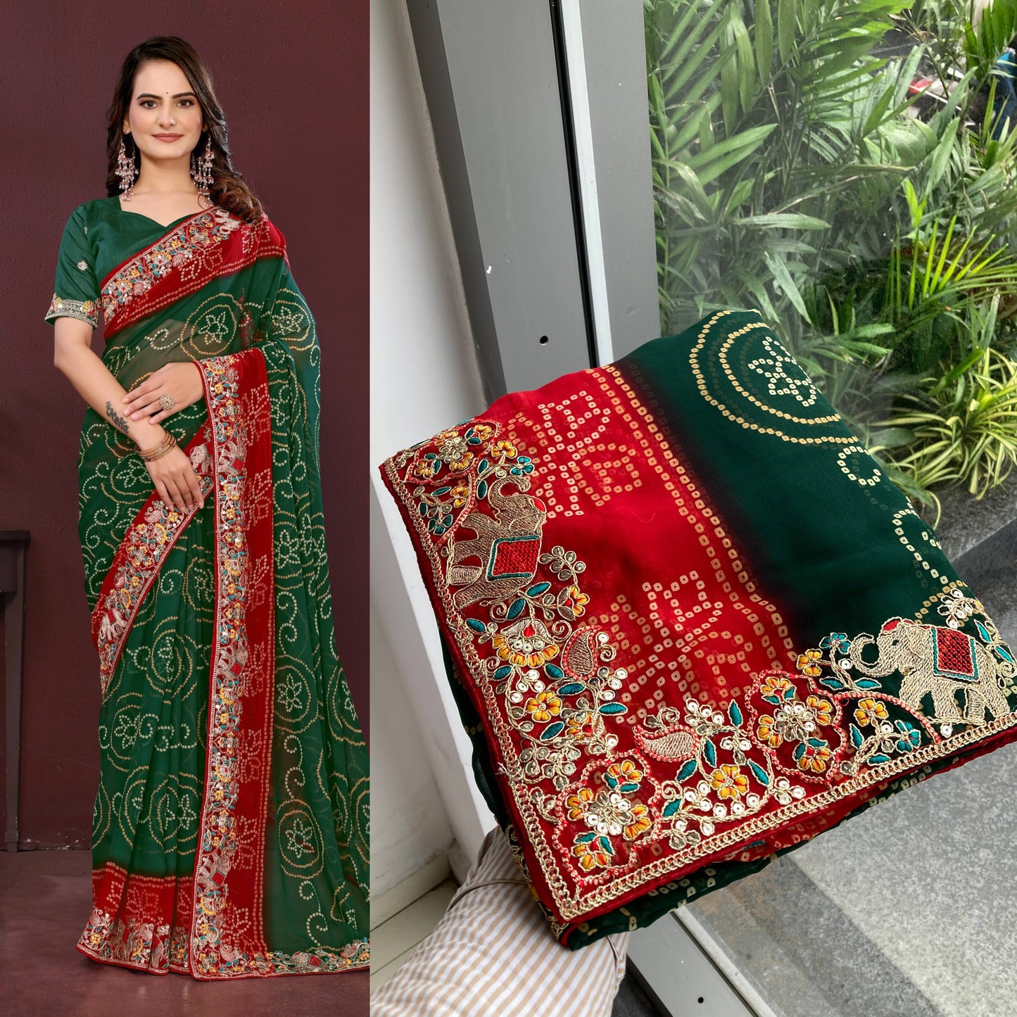 BELLERINA CHUNRI BANDHEJ PRINT SAREE VOL 1