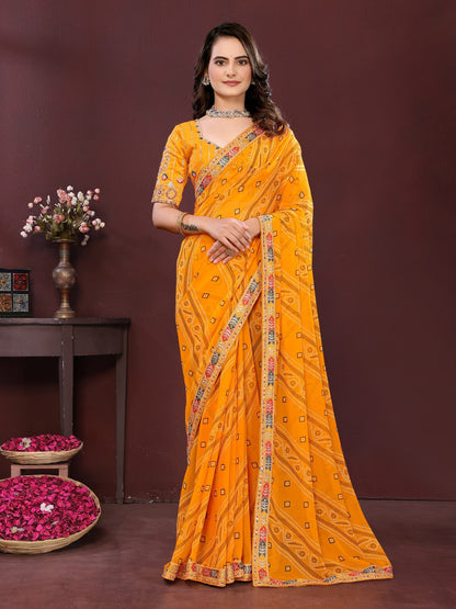 SAYARA CHUNRI PRINT SAREE