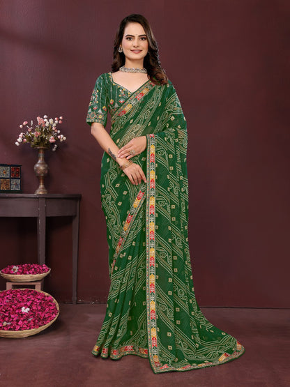SAYARA CHUNRI PRINT SAREE