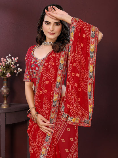 SAYARA CHUNRI PRINT SAREE