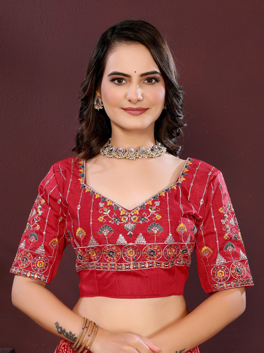 SAYARA CHUNRI PRINT SAREE