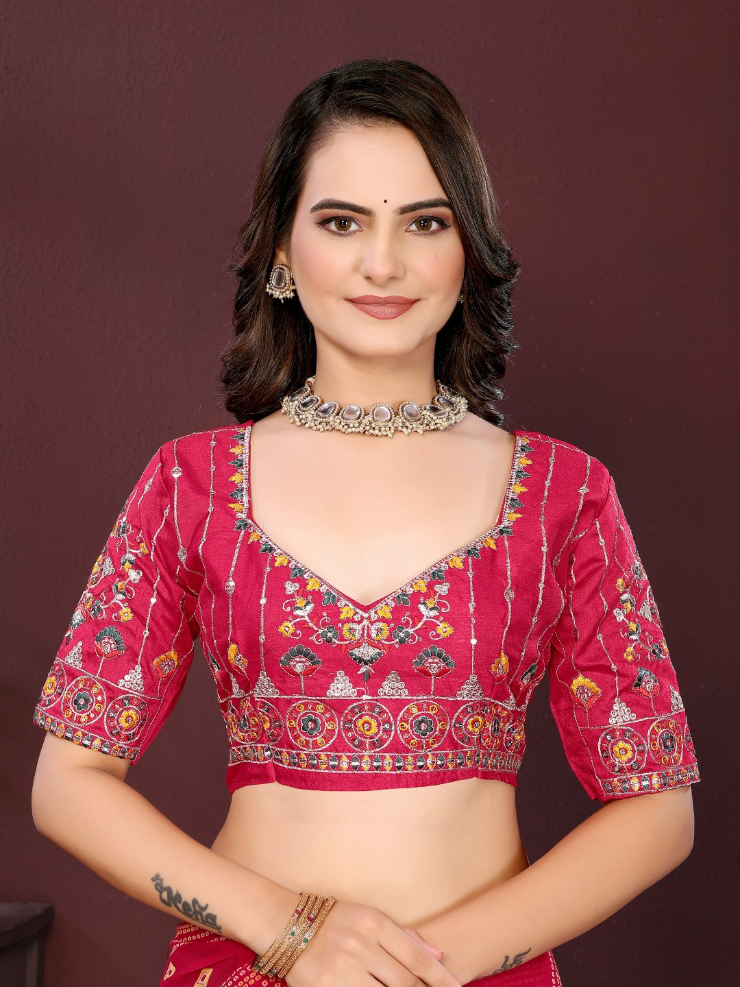 SAYARA CHUNRI PRINT SAREE