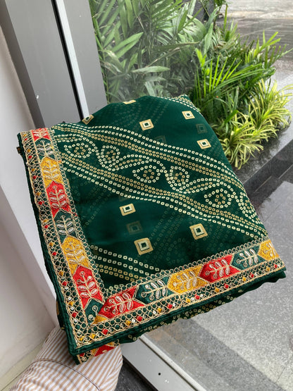 SAYARA CHUNRI PRINT SAREE