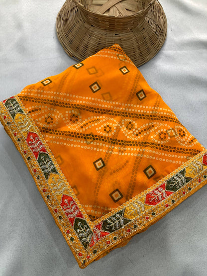 SAYARA CHUNRI PRINT SAREE