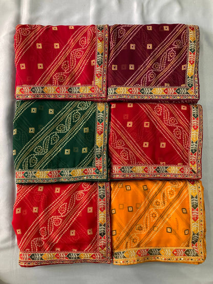 SAYARA CHUNRI PRINT SAREE