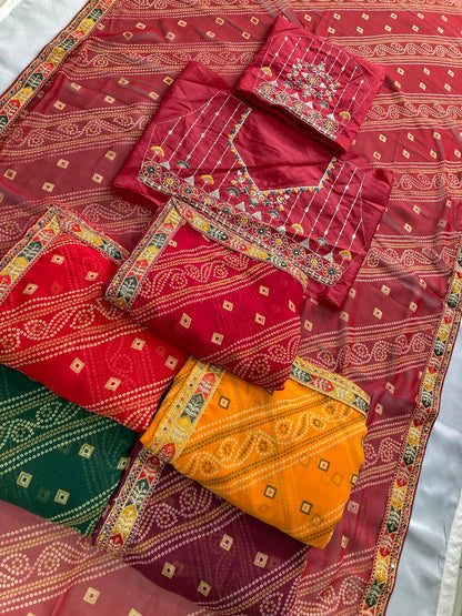 SAYARA CHUNRI PRINT SAREE