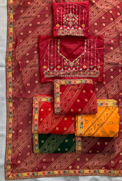 SAYARA CHUNRI PRINT SAREE